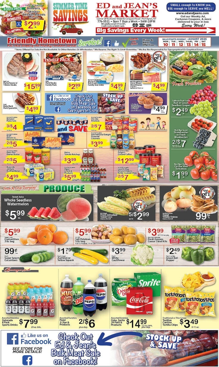 Ed and Jean's Market flyer page 1