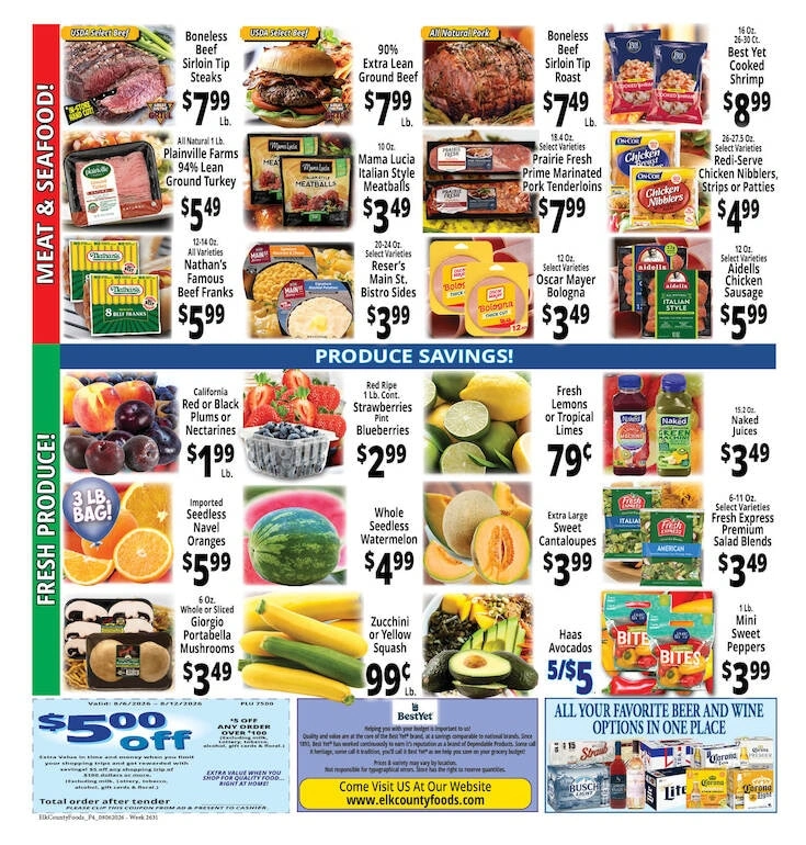 Elk County Foods flyer page 4