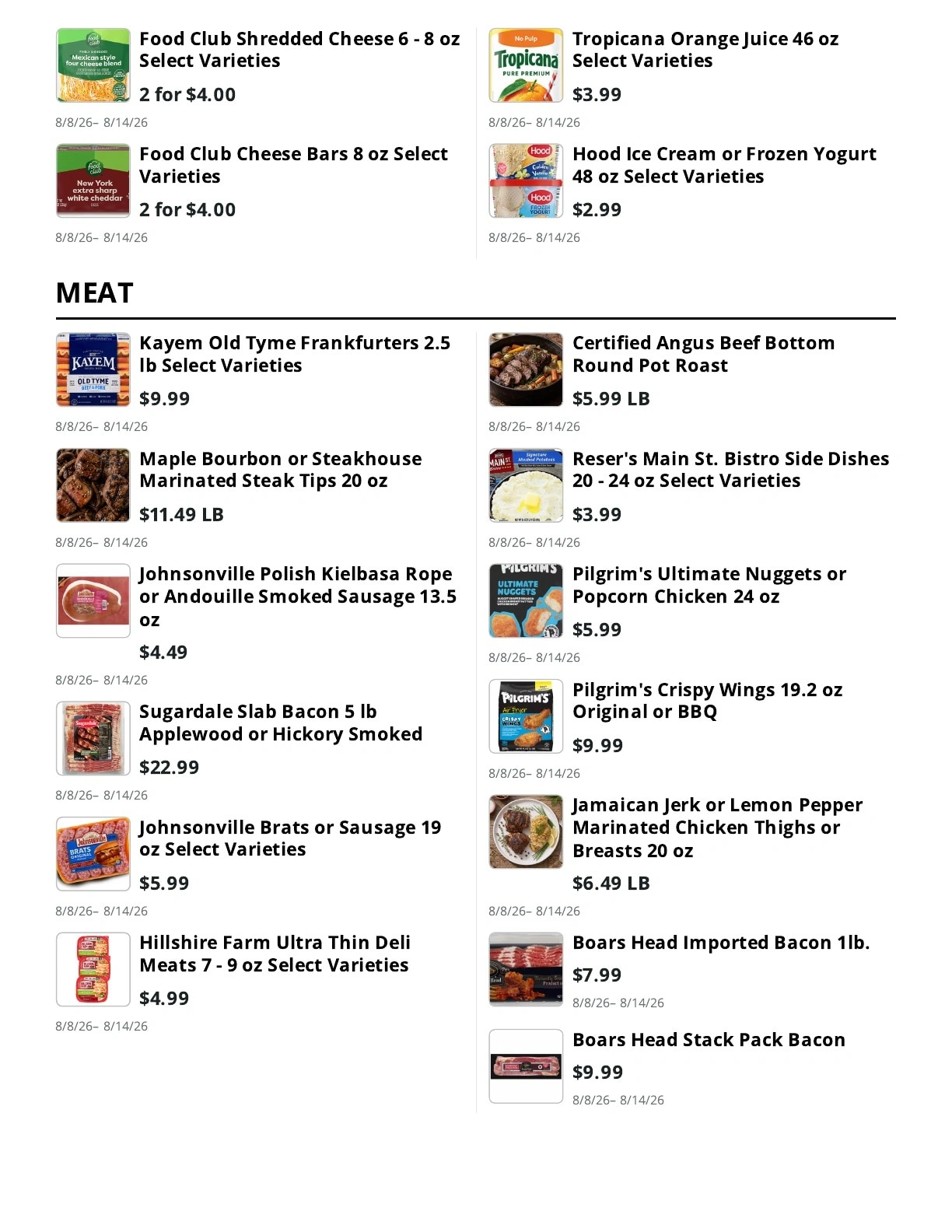 E.M. Heath Supermarket flyer page 2