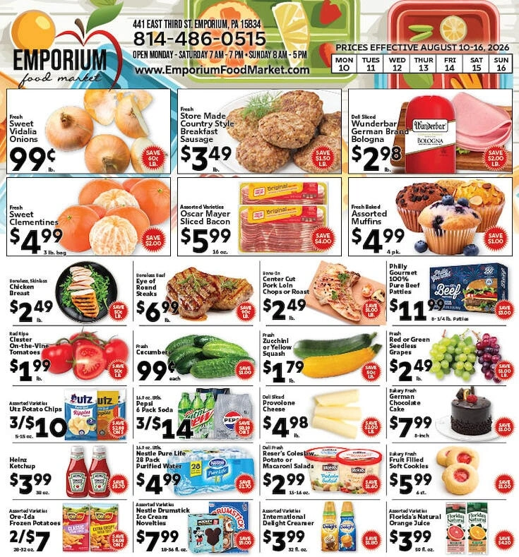 Emporium Food Market flyer page 1