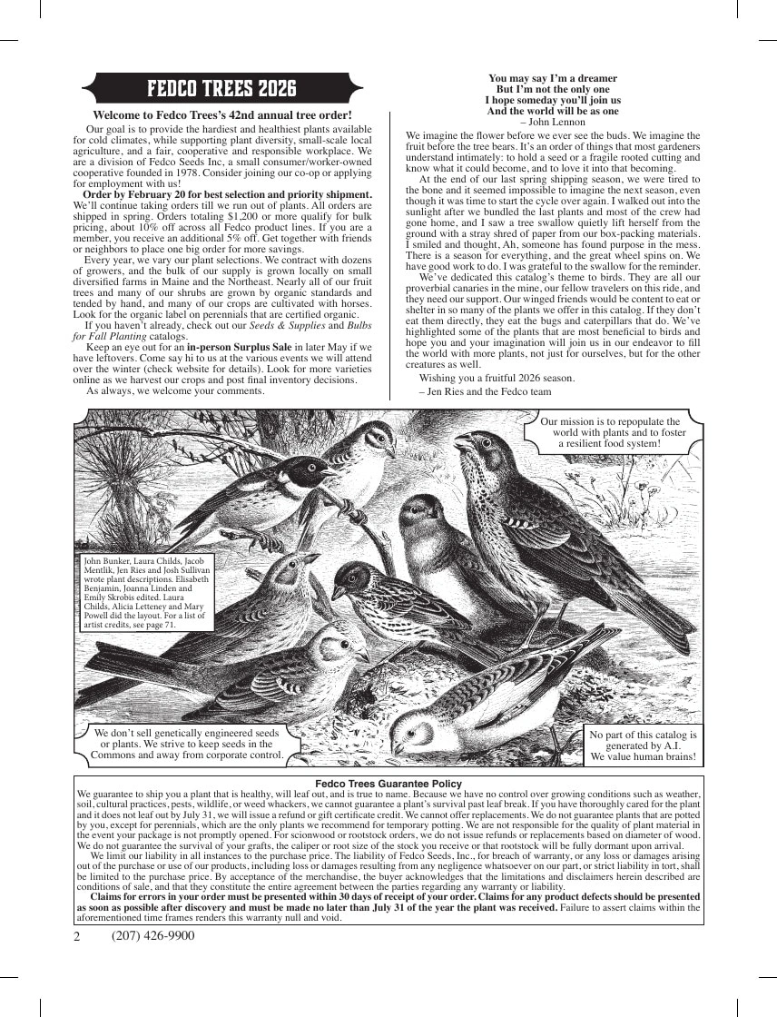 Fedco Seeds flyer page 2