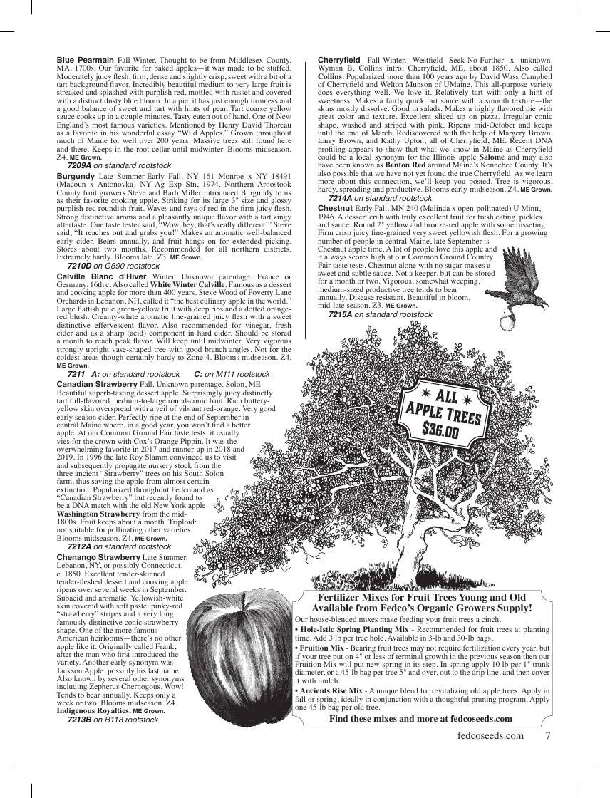 Fedco Seeds flyer page 7