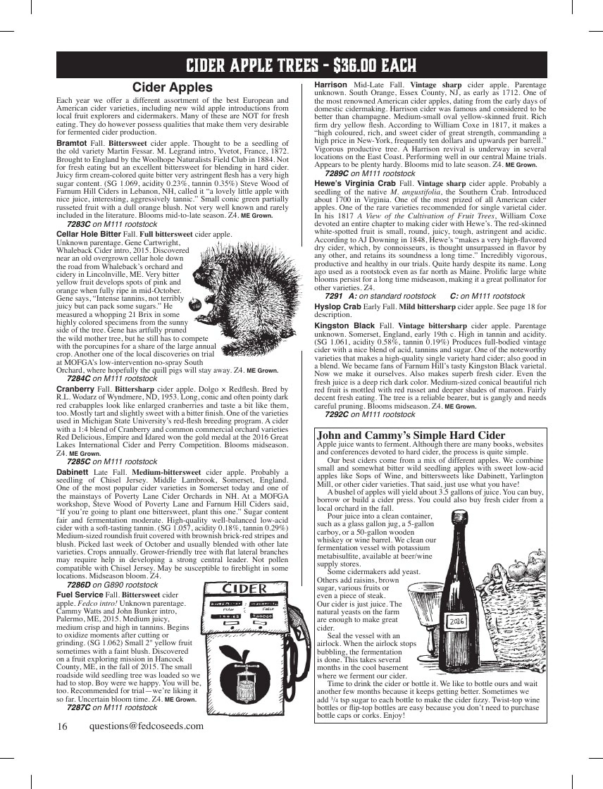 Fedco Seeds flyer page 16