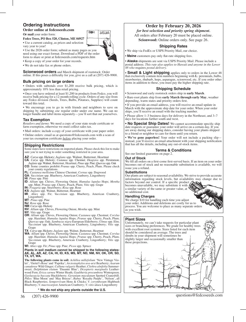 Fedco Seeds flyer page 36