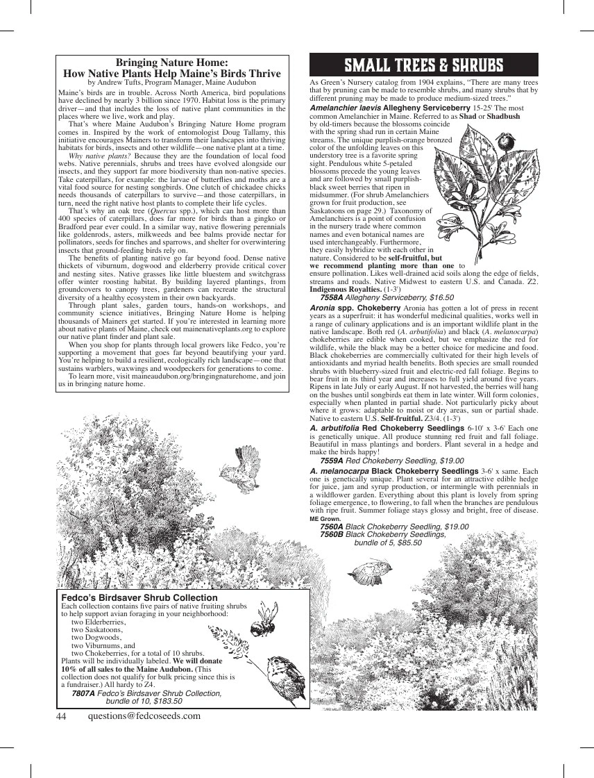 Fedco Seeds flyer page 44