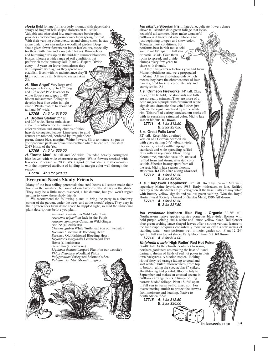 Fedco Seeds flyer page 59