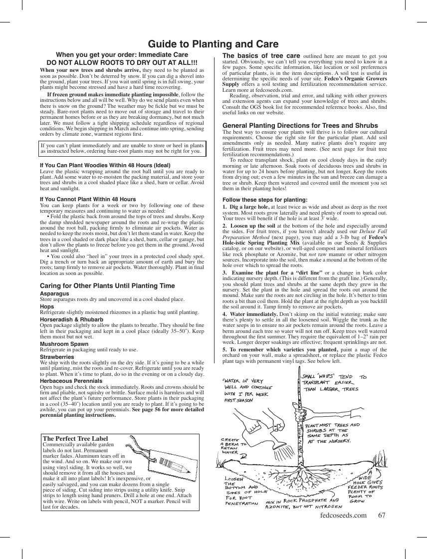 Fedco Seeds flyer page 67
