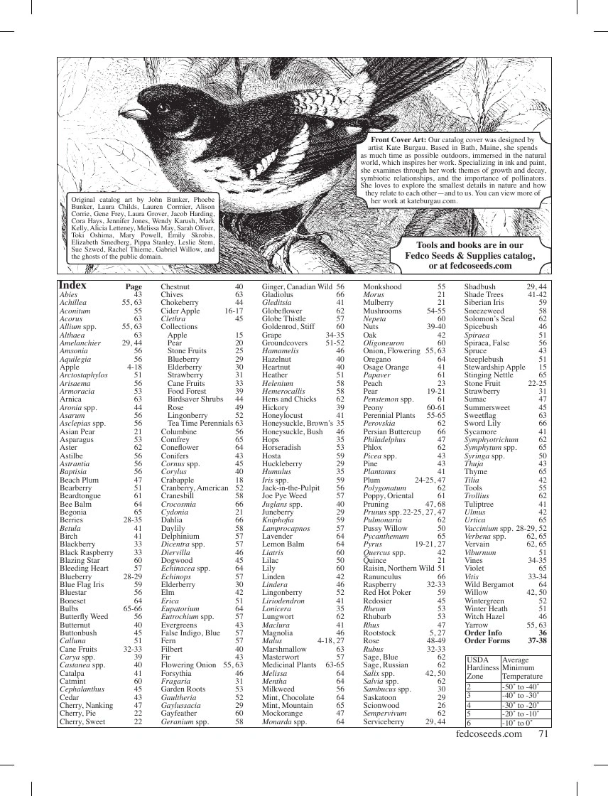 Fedco Seeds flyer page 71
