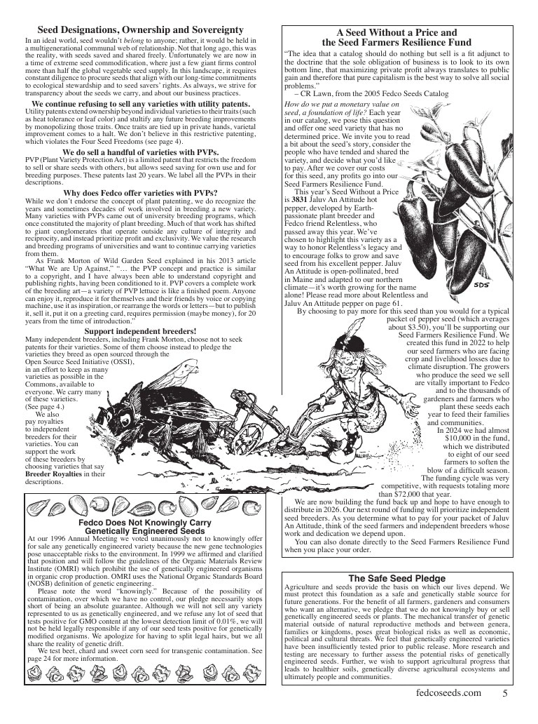 Fedco Seeds flyer page 5