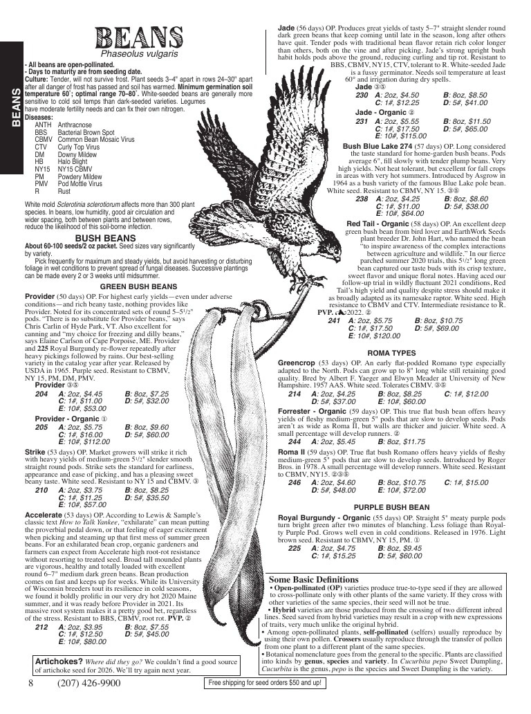 Fedco Seeds flyer page 8
