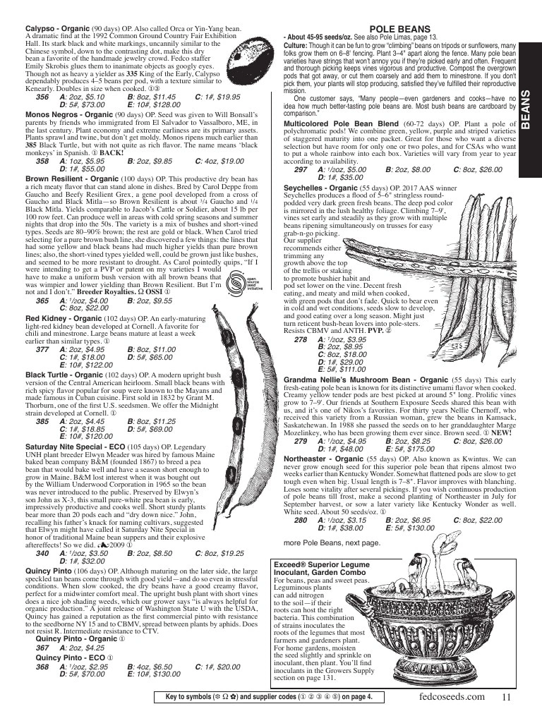 Fedco Seeds flyer page 11