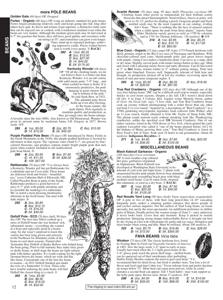 Fedco Seeds flyer page 12