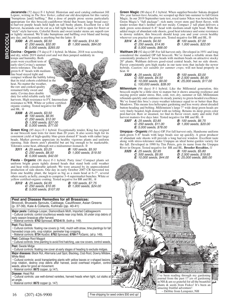 Fedco Seeds flyer page 16