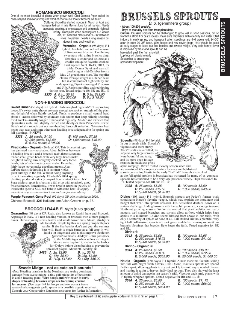 Fedco Seeds flyer page 17