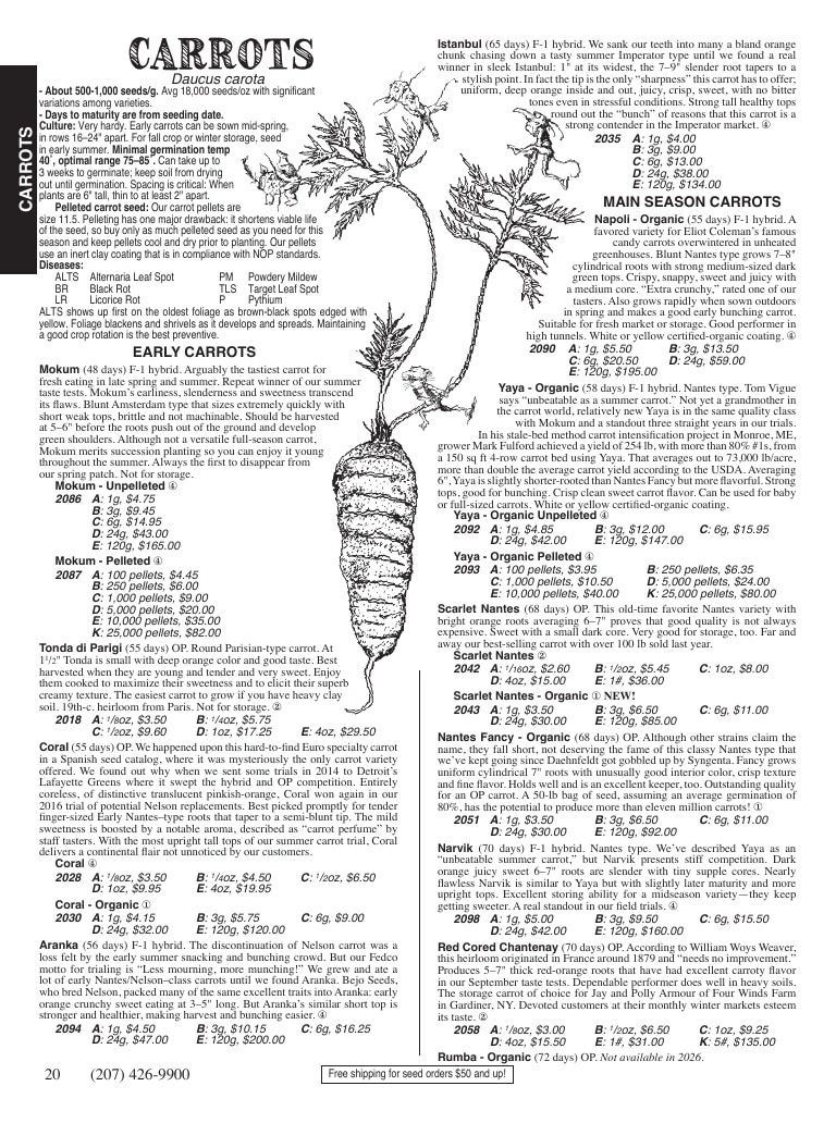 Fedco Seeds flyer page 20