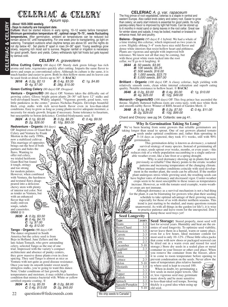 Fedco Seeds flyer page 22