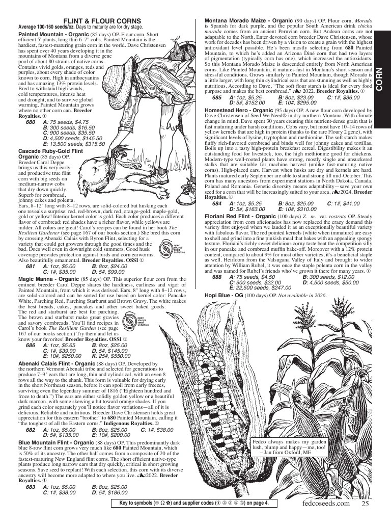 Fedco Seeds flyer page 25