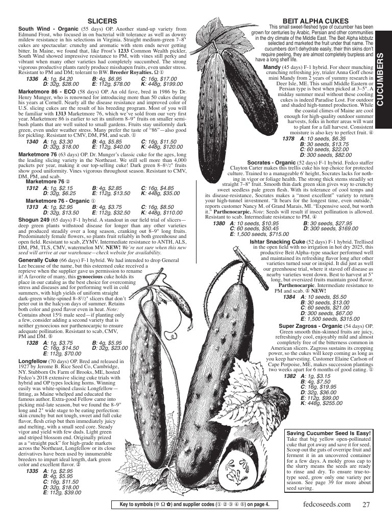 Fedco Seeds flyer page 27