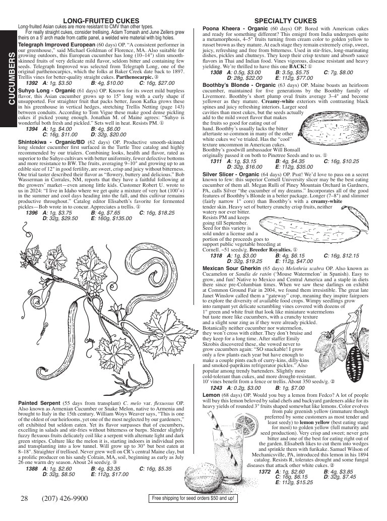 Fedco Seeds flyer page 28