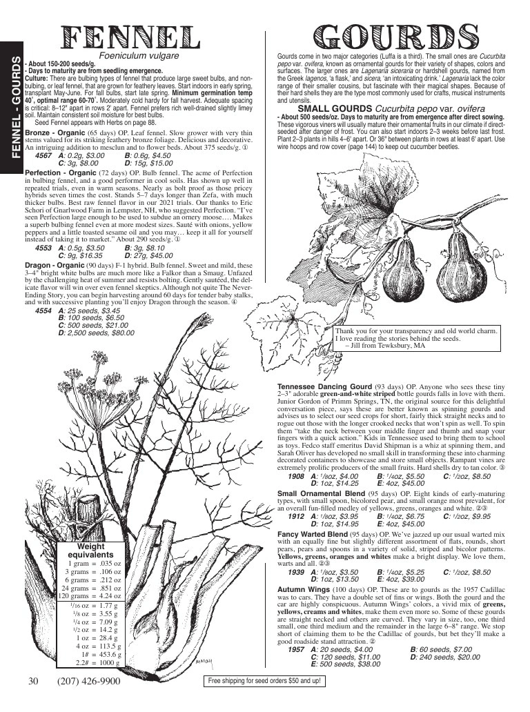 Fedco Seeds flyer page 30