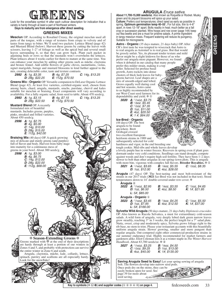 Fedco Seeds flyer page 33