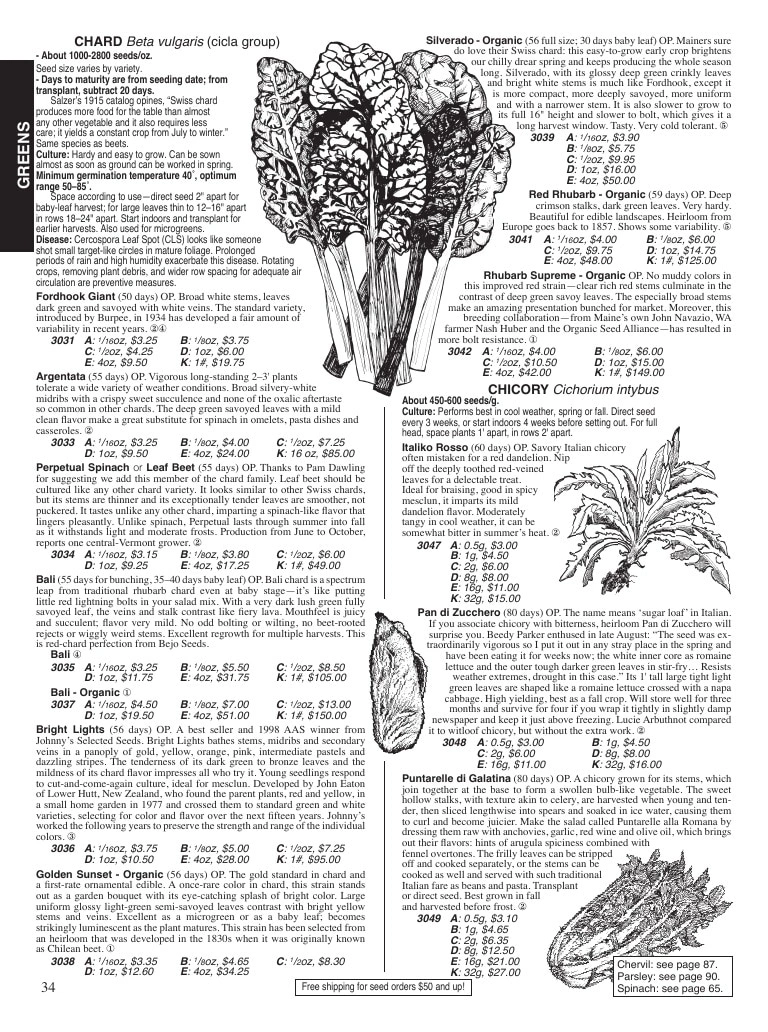 Fedco Seeds flyer page 34