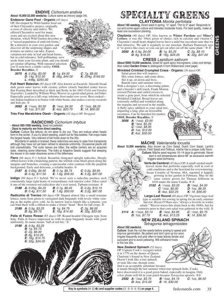 Fedco Seeds flyer page 35