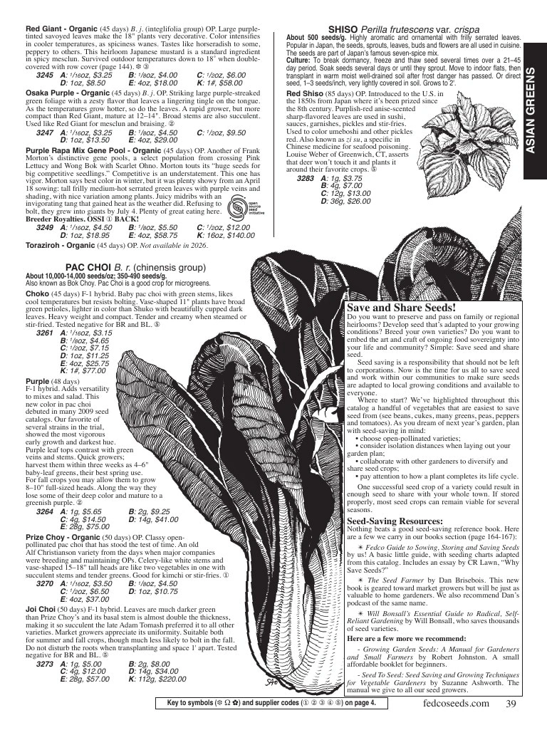 Fedco Seeds flyer page 39