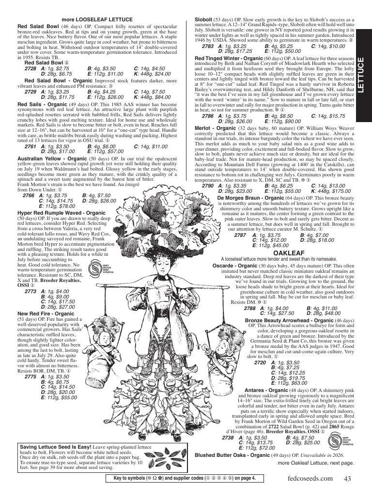 Fedco Seeds flyer page 43