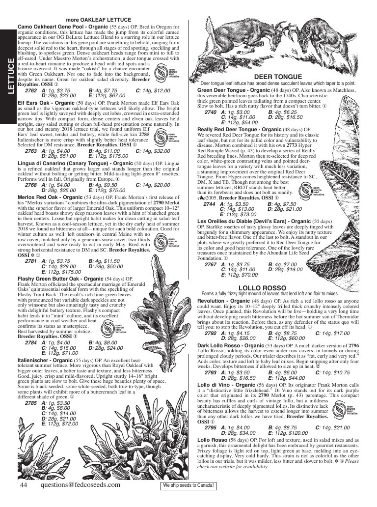 Fedco Seeds flyer page 44