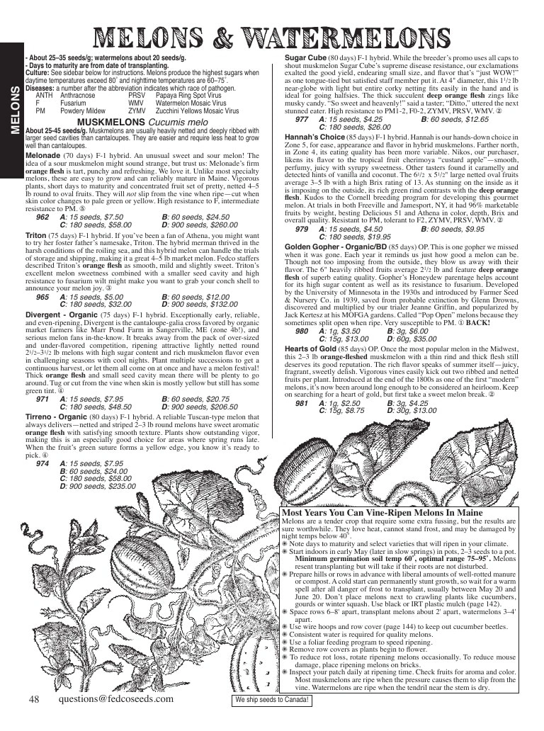 Fedco Seeds flyer page 48