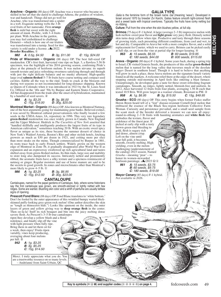 Fedco Seeds flyer page 49