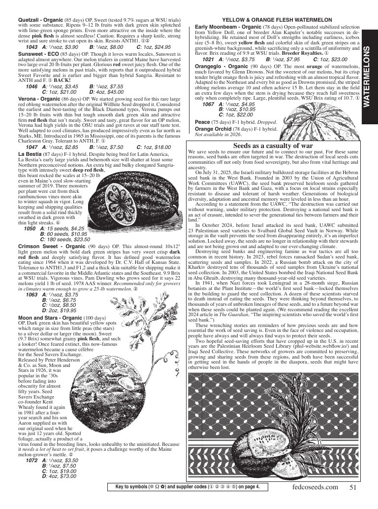 Fedco Seeds flyer page 51