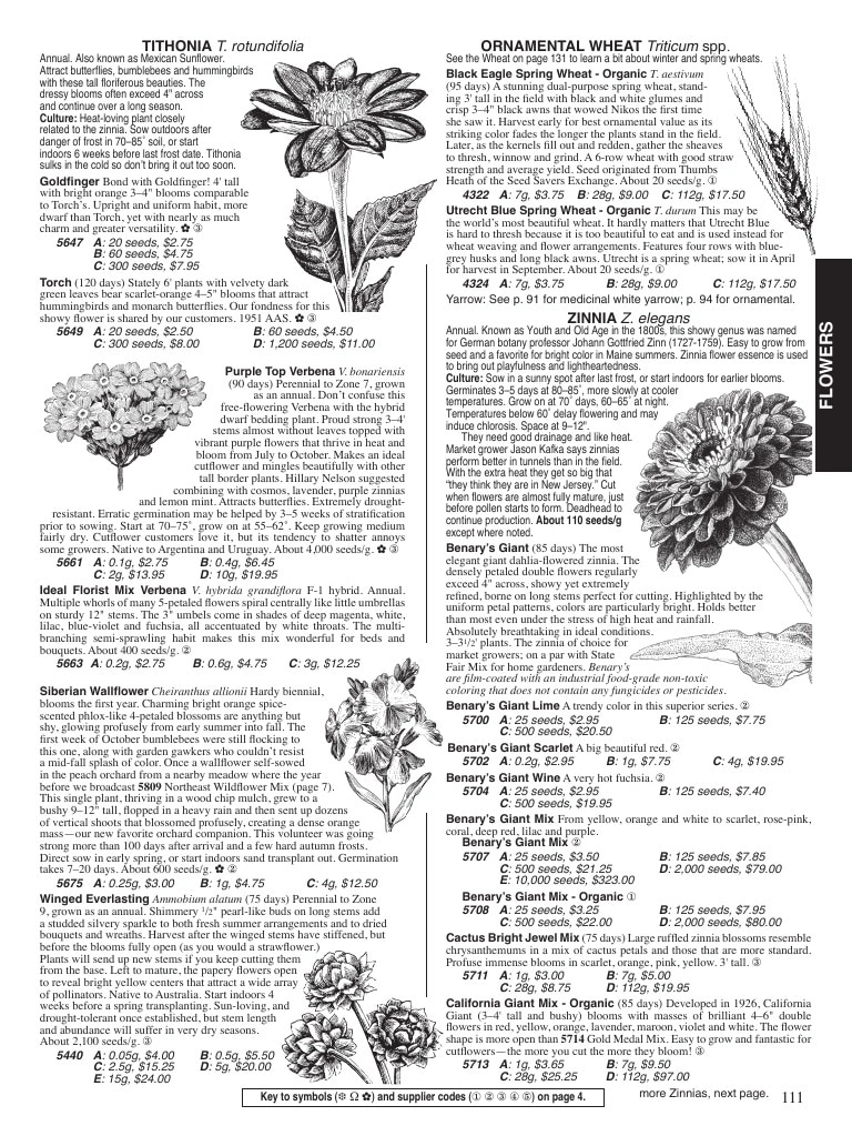 Fedco Seeds flyer page 111