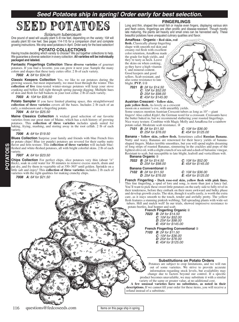 Fedco Seeds flyer page 116