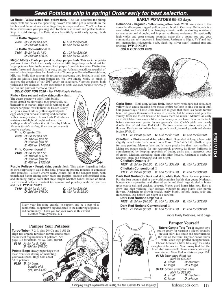 Fedco Seeds flyer page 117