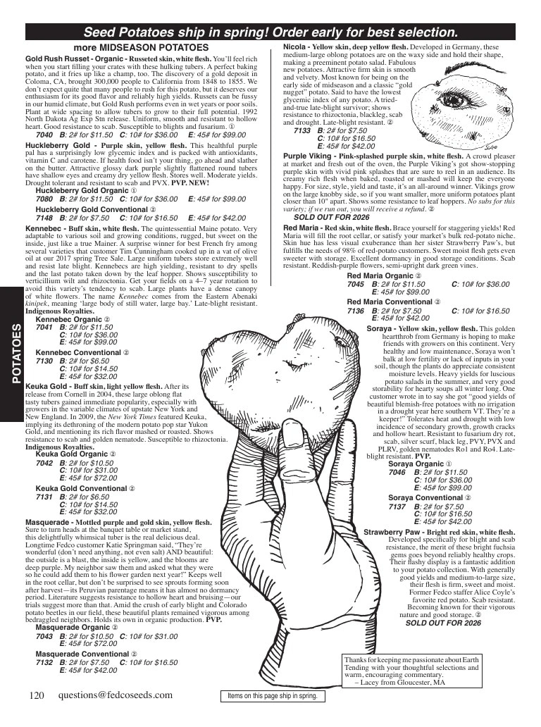 Fedco Seeds flyer page 120