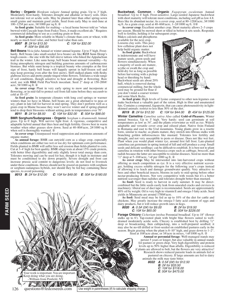 Fedco Seeds flyer page 126