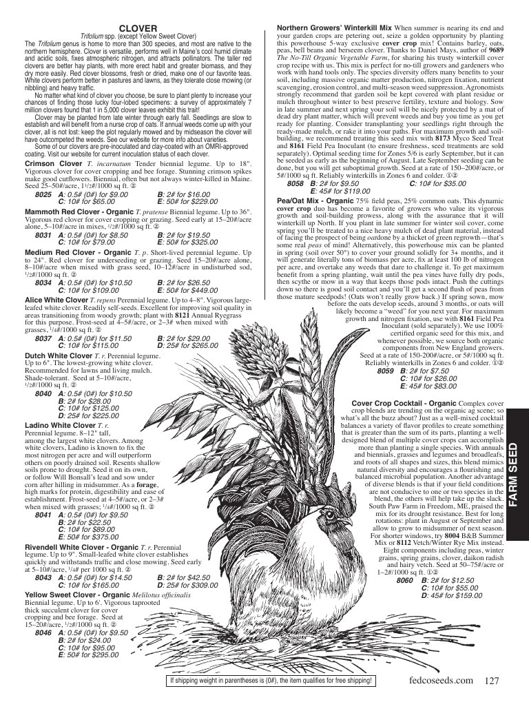 Fedco Seeds flyer page 127