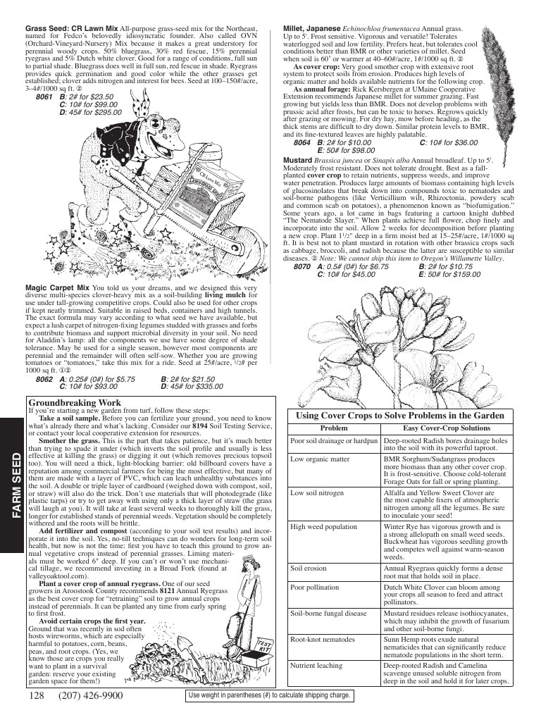 Fedco Seeds flyer page 128