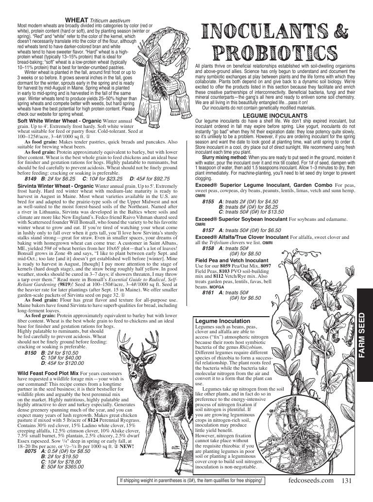 Fedco Seeds flyer page 131