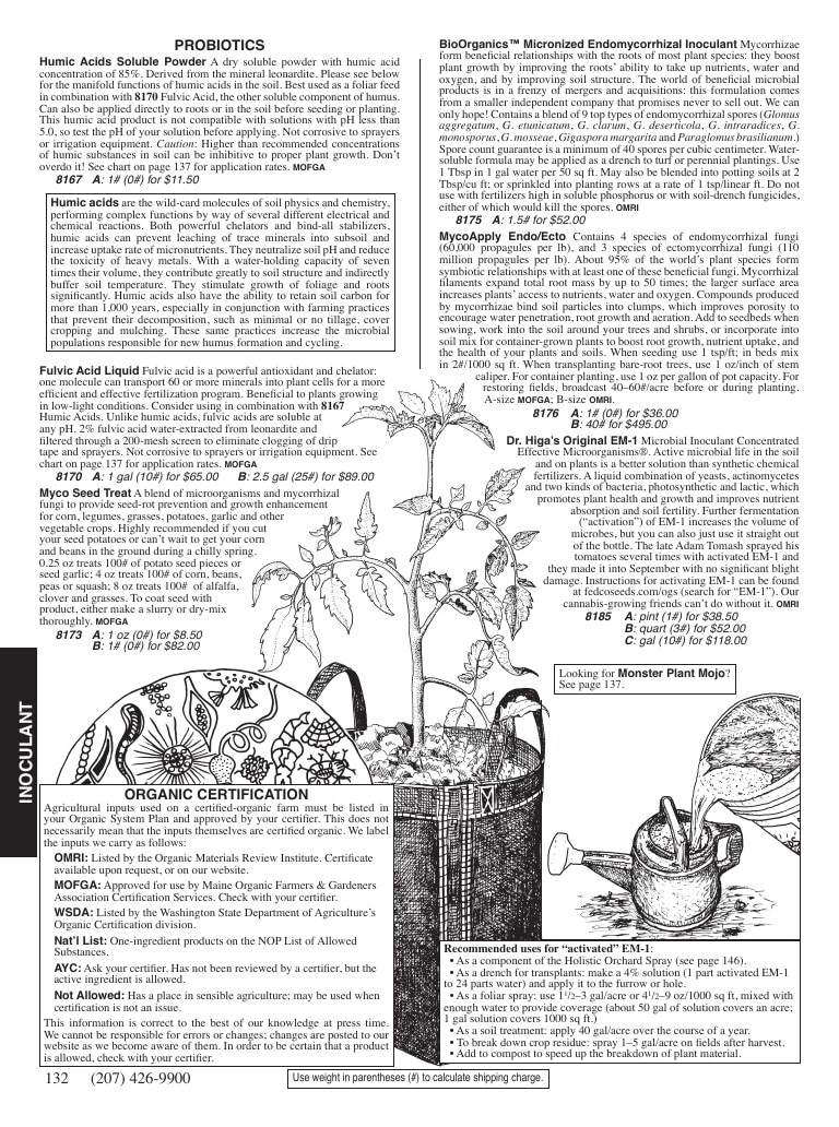 Fedco Seeds flyer page 132