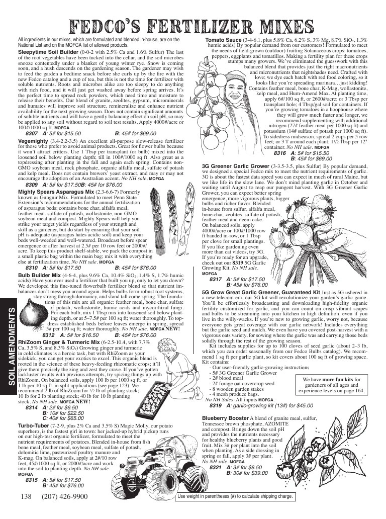 Fedco Seeds flyer page 138