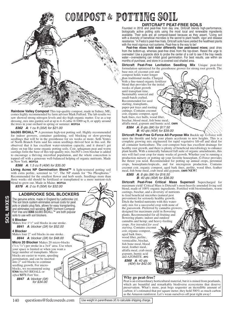 Fedco Seeds flyer page 140