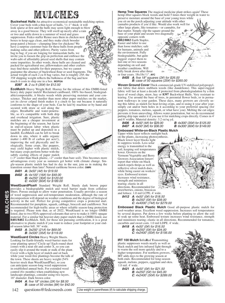 Fedco Seeds flyer page 142