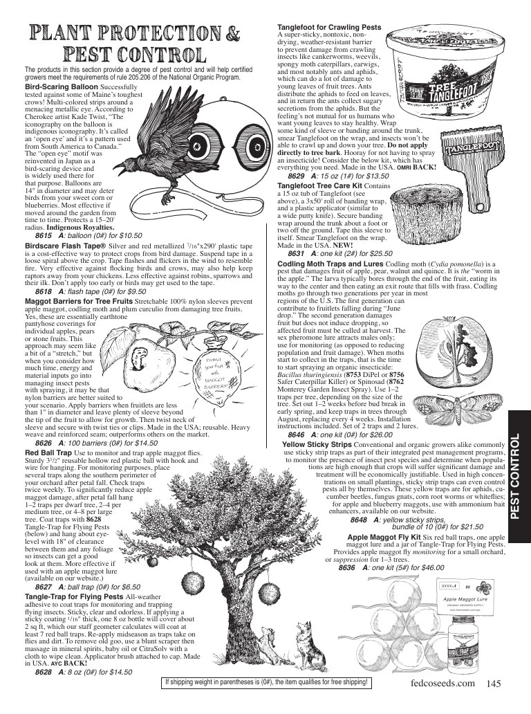 Fedco Seeds flyer page 145