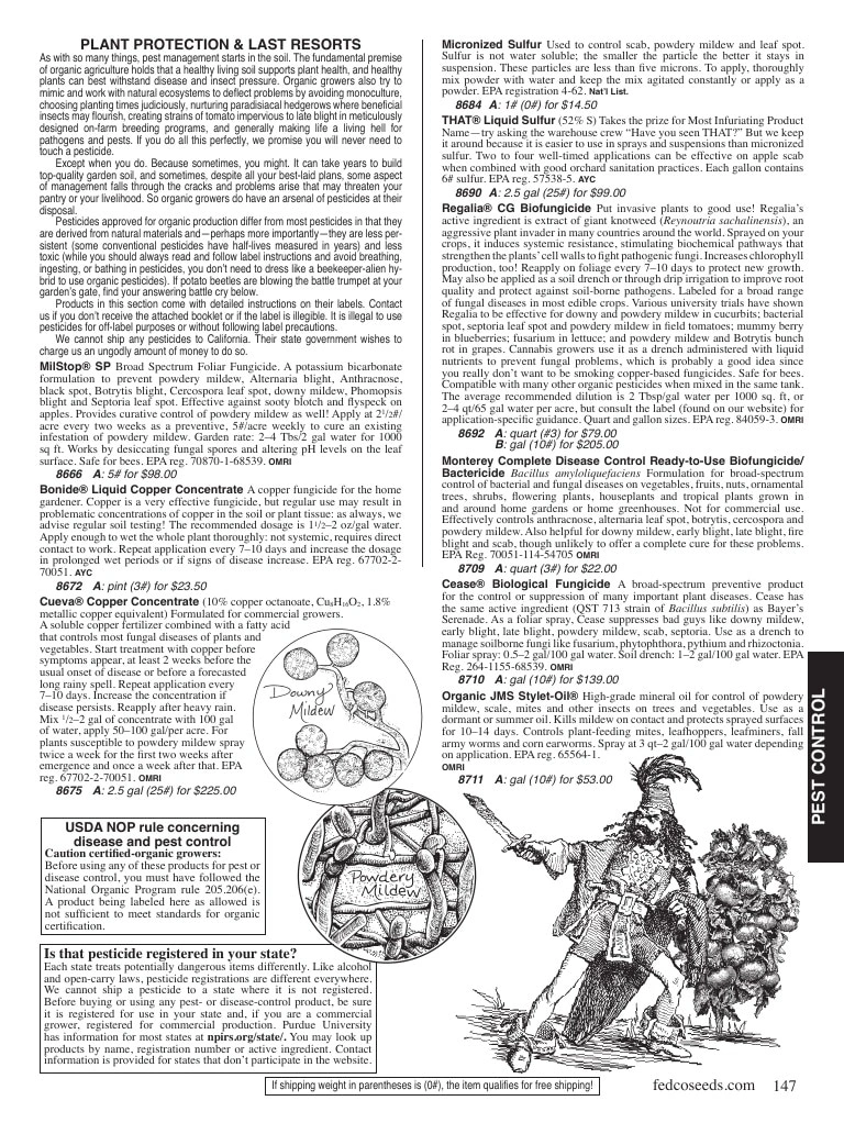 Fedco Seeds flyer page 147