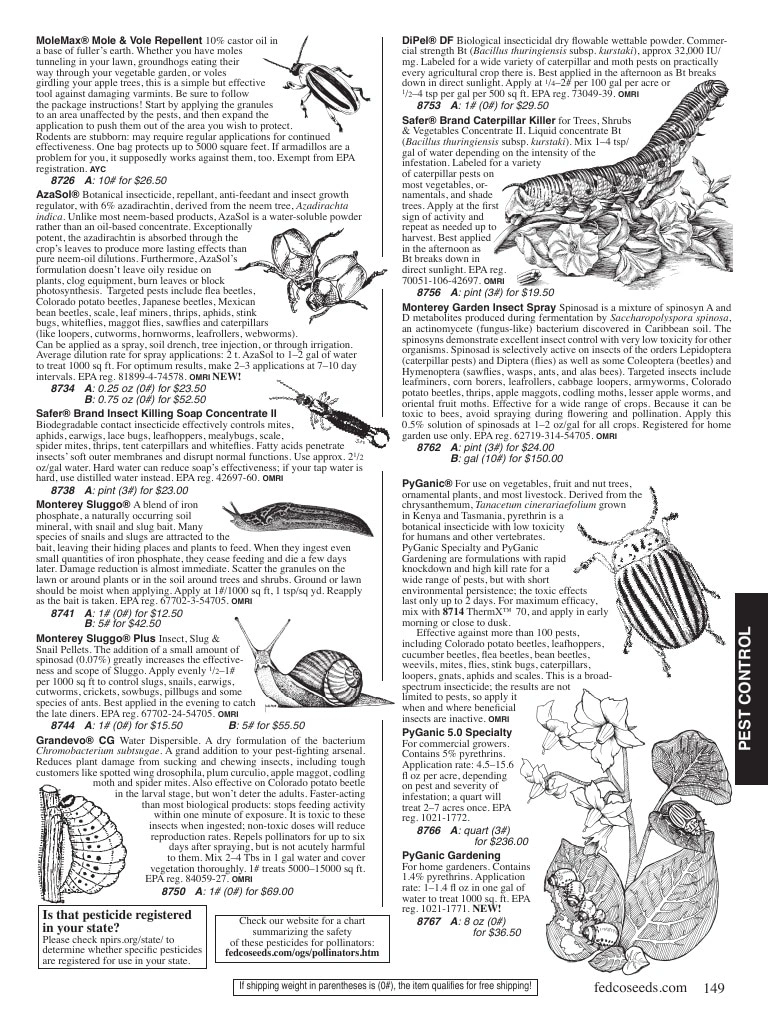 Fedco Seeds flyer page 149