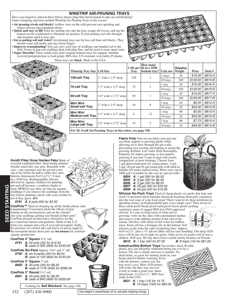 Fedco Seeds flyer page 152