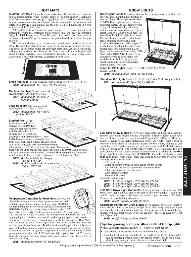 Fedco Seeds flyer page 153